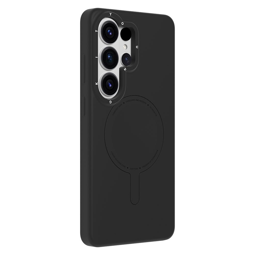 Galaxy S26 Ultra Kılıf M-Safe Şarj Özellikli Youngkit Morandi Serisi Kapak Siyah