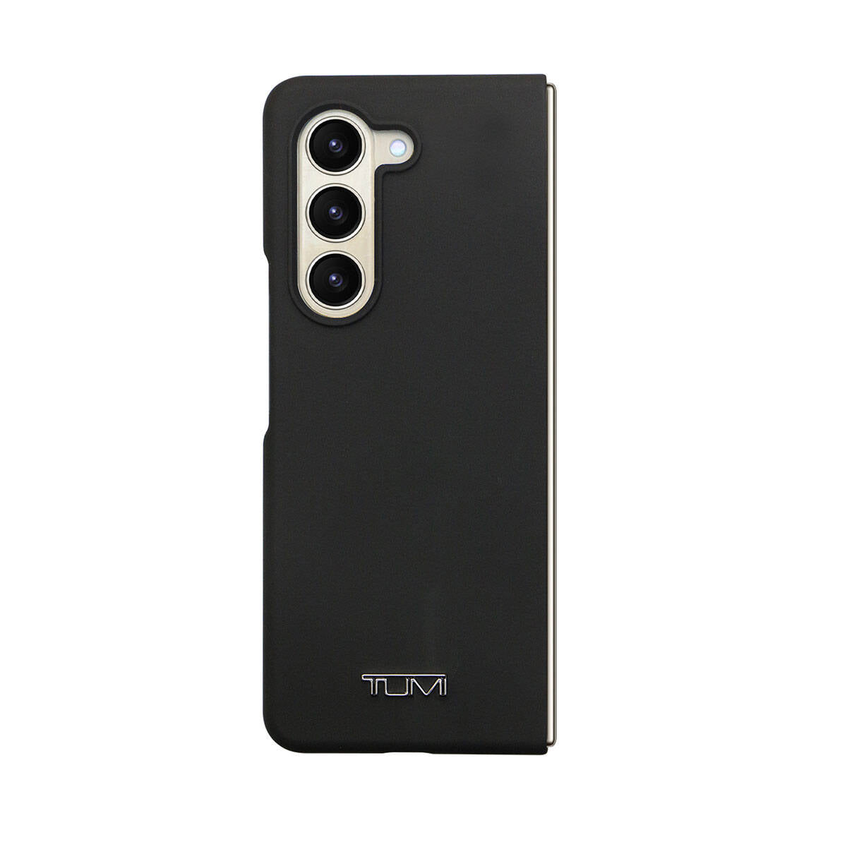 Galaxy Z Fold 5 Kılıf TUMI Liquid Silikon Metal Logo Dizayn Orjinal Lisanslı Kılıf Siyah