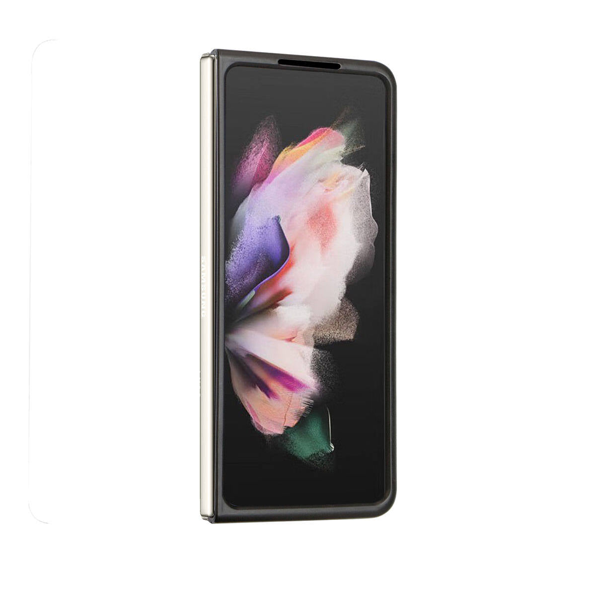 Galaxy Z Fold 5 Kılıf TUMI Liquid Silikon Metal Logo Dizayn Orjinal Lisanslı Kılıf Siyah