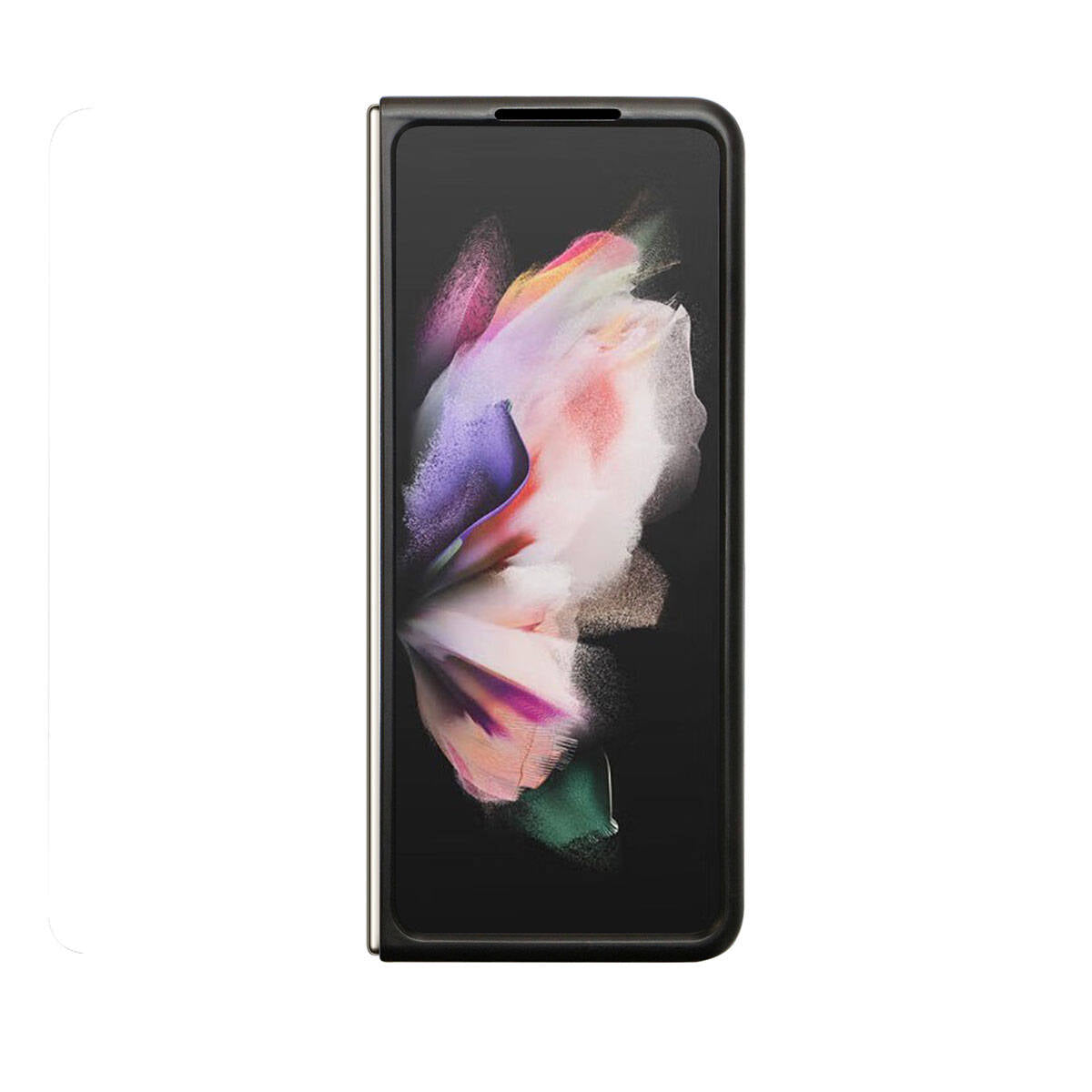 Galaxy Z Fold 5 Kılıf TUMI Liquid Silikon Metal Logo Dizayn Orjinal Lisanslı Kılıf Siyah