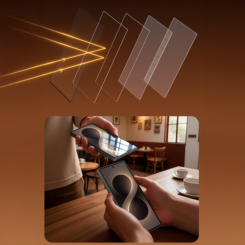 Galaxy Z Fold 7 Benks Glass Warrior AR Cam Ekran Koruyucu + Kolay Uygulama Aparatı Şeffaf