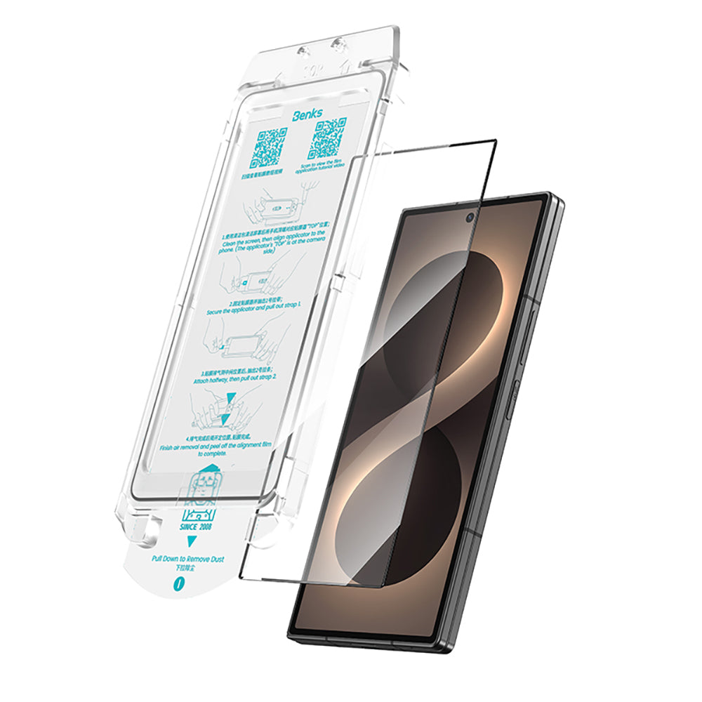 Galaxy Z Fold 7 Benks Glass Warrior AR Cam Ekran Koruyucu + Kolay Uygulama Aparatı Şeffaf