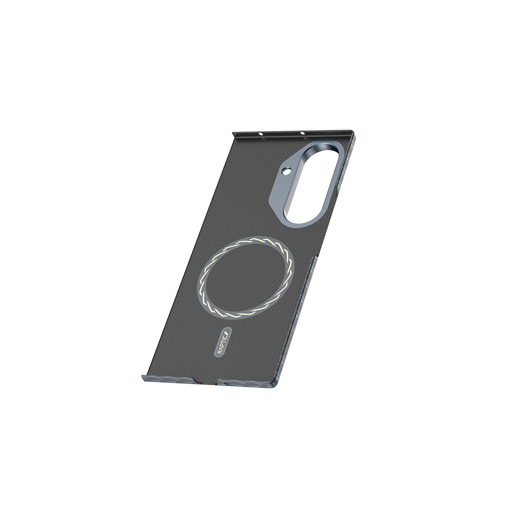 Galaxy Z Fold 7 Kılıf M-safe Şarj Özellikli Raptic Aramid Skin Origin Serisi Kapak Lacivert