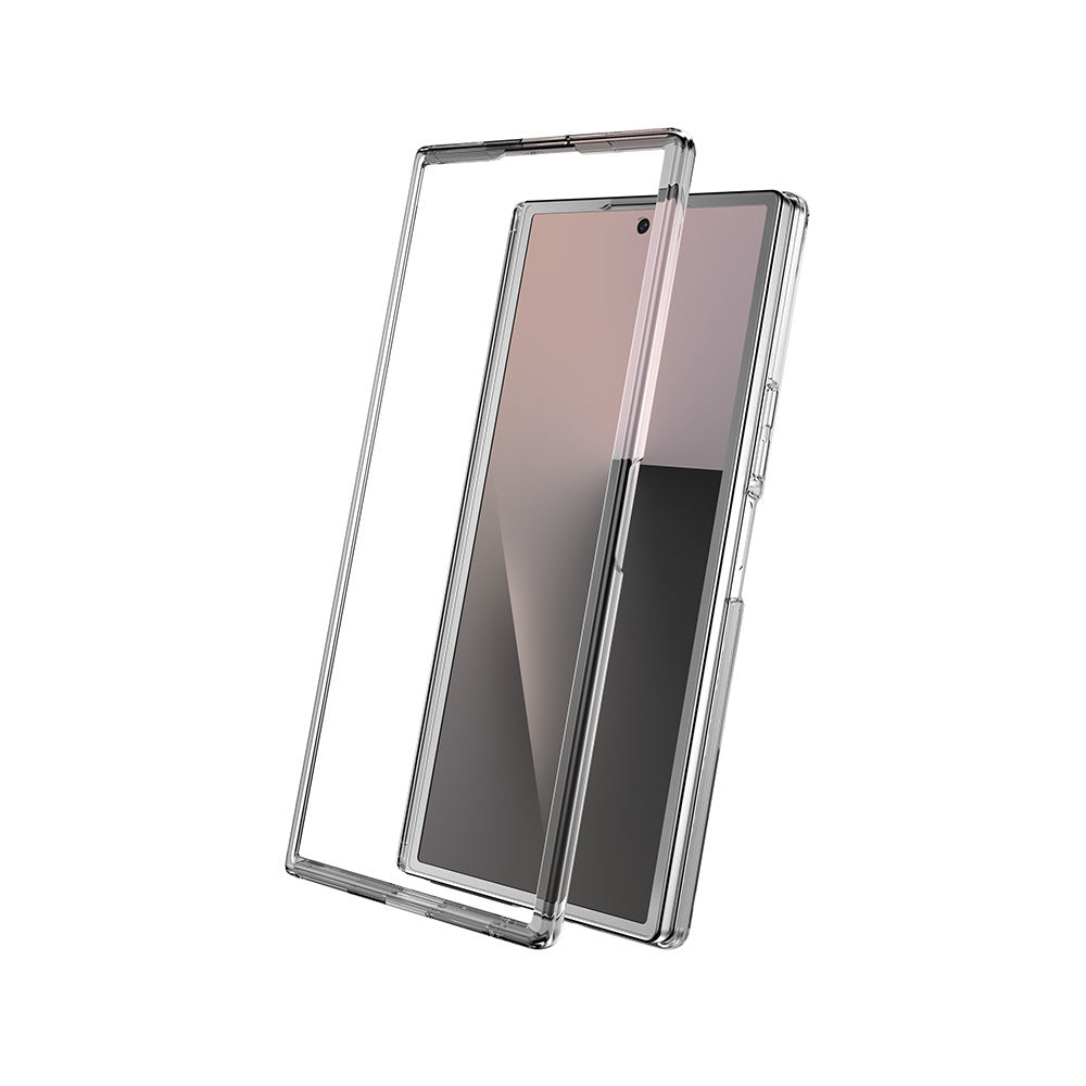 Galaxy Z Fold 7 Kılıf M-safe Şarj Özellikli Transparan Sert PC Wlons Pita Standlı Kapak Şeffaf