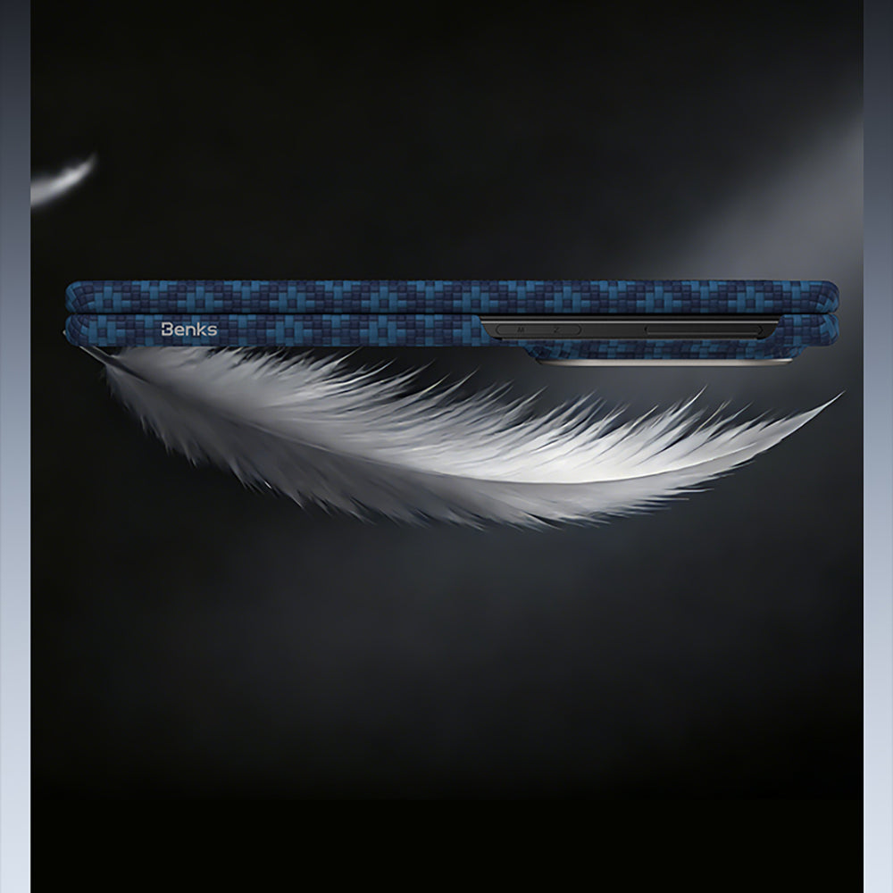 Galaxy Z Fold 8 Benks ArmorAir ArmorGrid Grand Combo Üçlü Aksesuar Seti (Ön Arka Kevlar Karbon Kapak + Ekran Koruyucu) Mavi