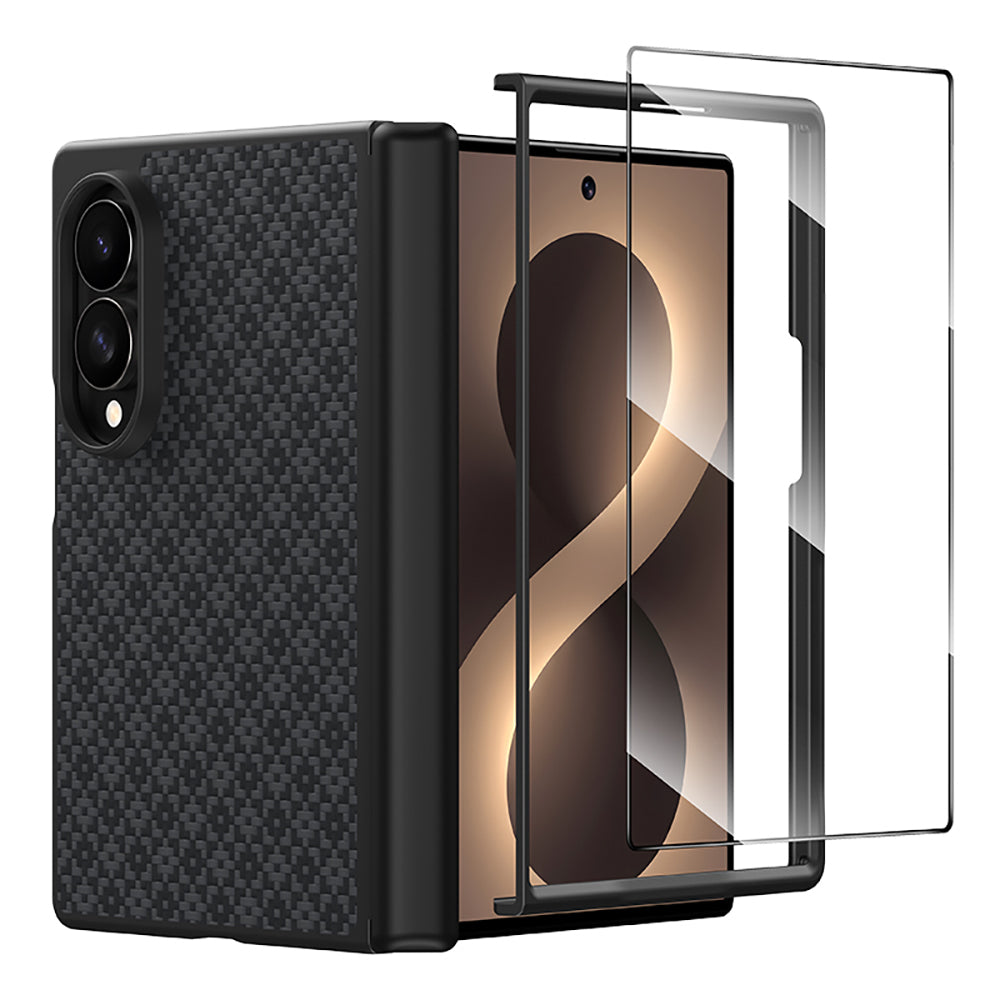 Galaxy Z Fold 8 Benks ArmorPro ArmorGrid Grand Combo Üçlü Aksesuar Seti (Ön Arka Kevlar Karbon Kapak + Ekran Koruyucu) Siyah