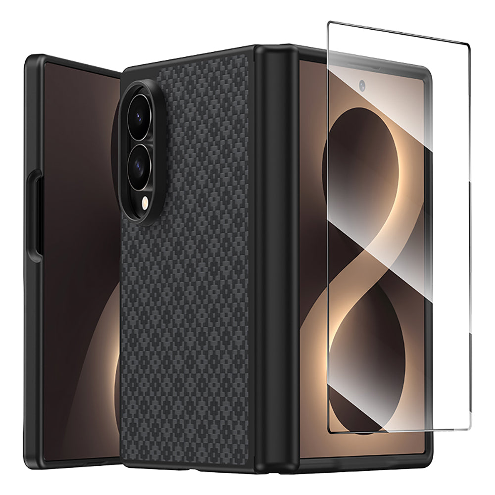 Galaxy Z Fold 8 Benks ArmorPro ArmorGrid Grand Combo Üçlü Aksesuar Seti (Ön Arka Kevlar Karbon Kapak + Ekran Koruyucu) Siyah