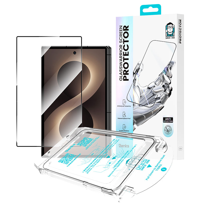 Galaxy Z Fold 8 Benks Glass Warrior AR Cam Ekran Koruyucu + Kolay Uygulama Aparatı Şeffaf