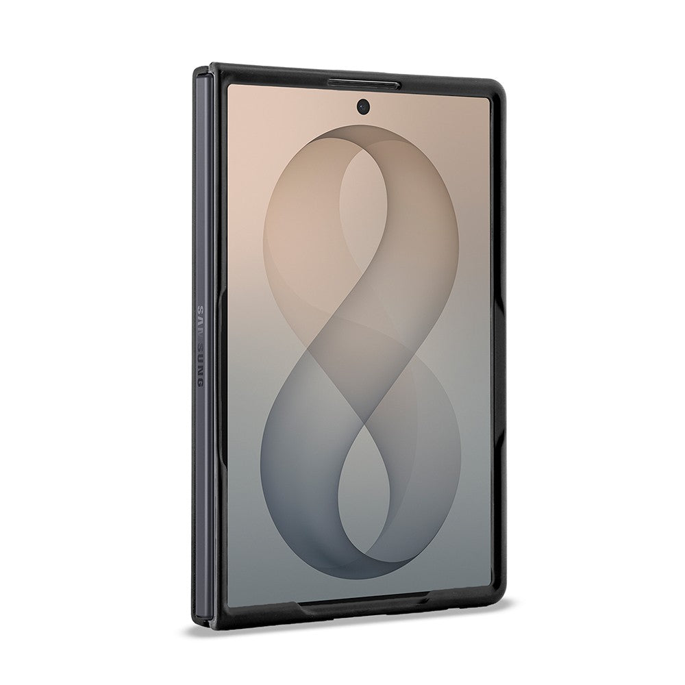 Galaxy Z Fold 8 Kılıf Guess Orjinal Lisanslı M-safe Şarj Özellikli Peony Sıcak Baskılı Klasik Yazı Logolu Saffiano Kapak Siyah