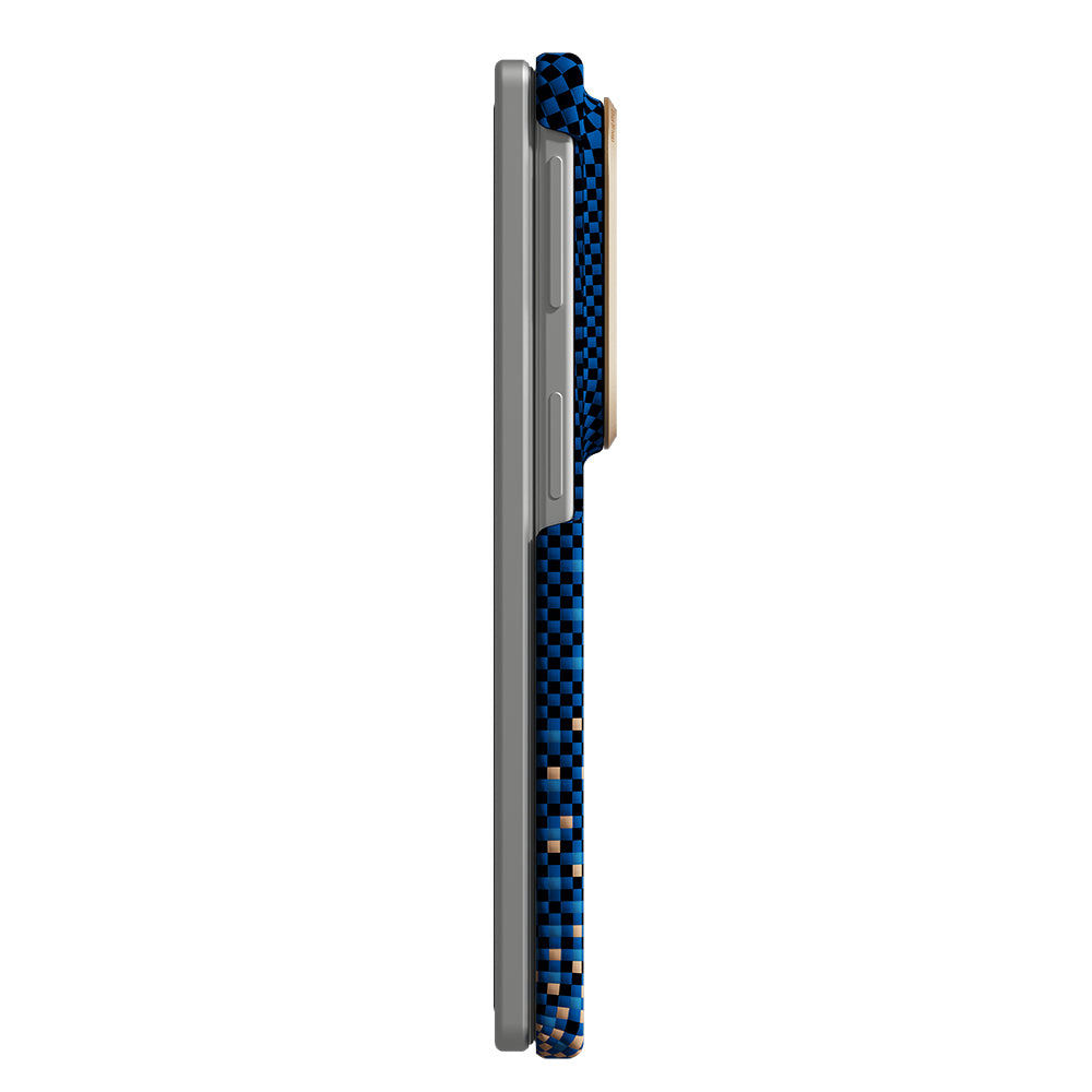 Galaxy Z Fold 8 Kılıf M-safe Şarj Özellikli Raptic Aramid SkinPro Serenity Serisi Kapak Lacivert