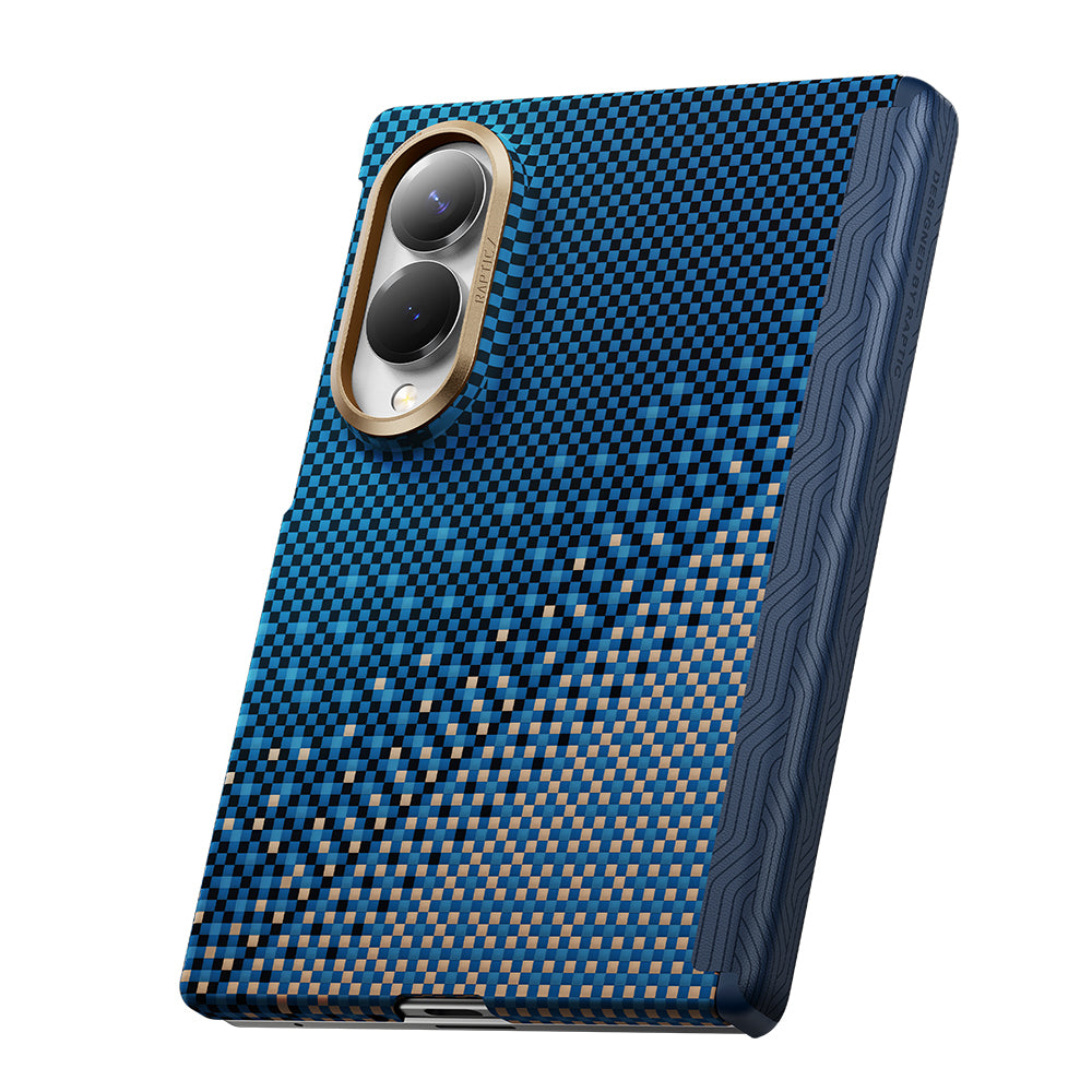 Galaxy Z Fold 8 Kılıf M-safe Şarj Özellikli Raptic Aramid SkinPro Serenity Serisi Kapak Lacivert