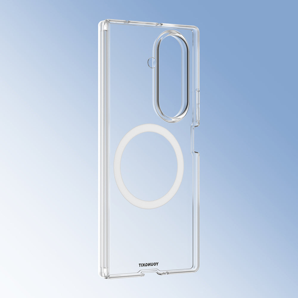 Galaxy Z Fold 8 Kılıf M-safe Şarj Özellikli Youngkit Clear Serisi Kapak Şeffaf