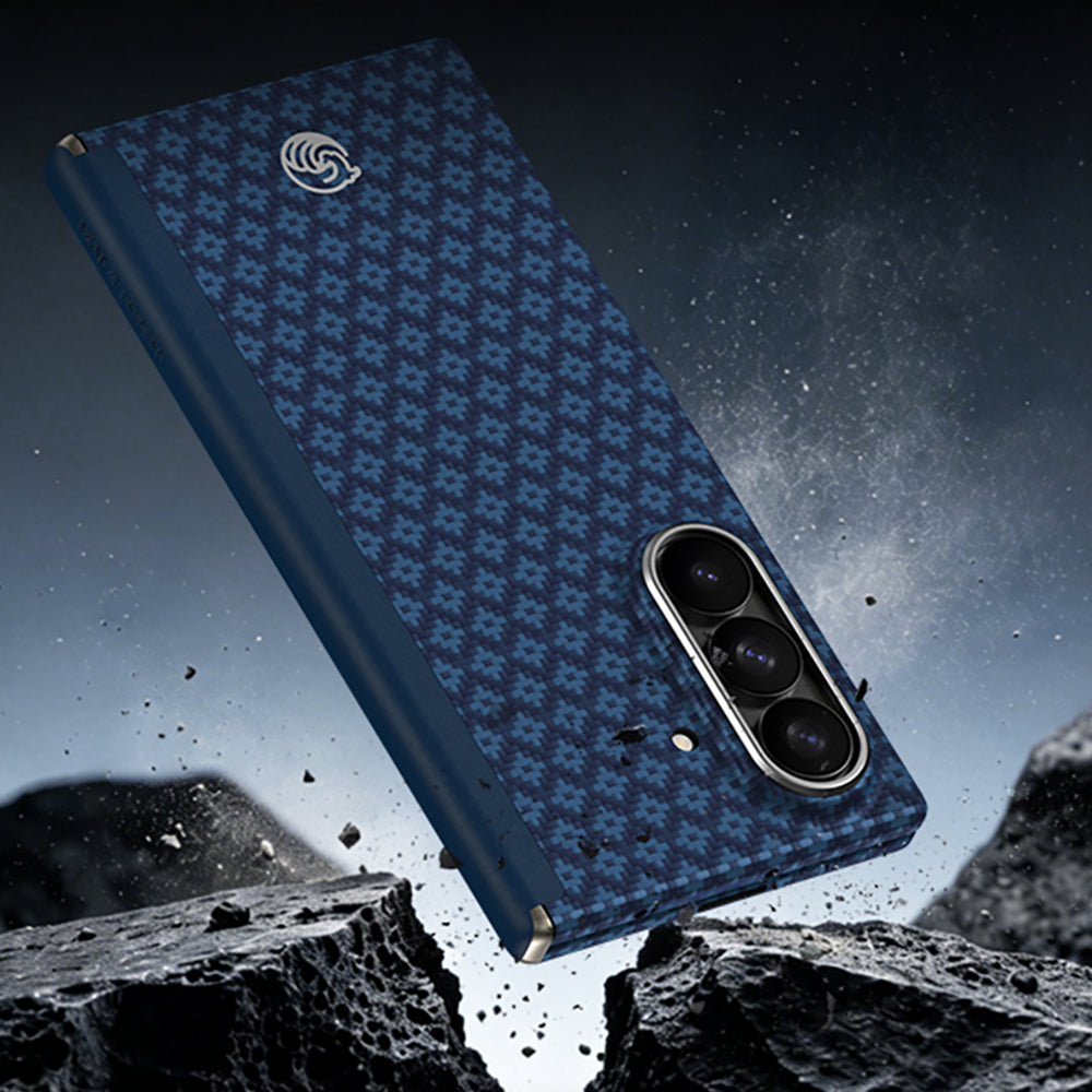Galaxy Z Fold 8 Ultra Benks ArmorAir ArmorGrid Grand Combo Üçlü Aksesuar Seti (Ön Arka Kevlar Karbon Kapak + Ekran Koruyucu) Mavi