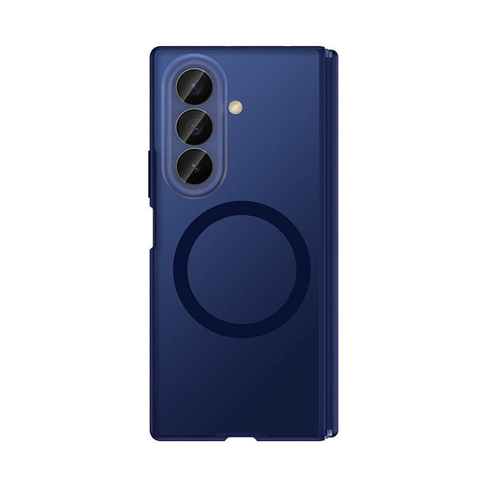 Galaxy Z Fold 8 Ultra Kılıf M-safe Şarj Özellikli Arkası Mat Sert PC Wlons Vena Kapak Lacivert