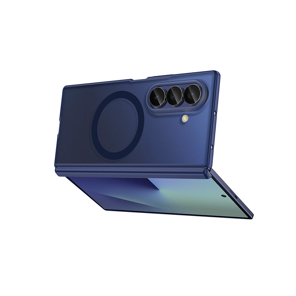 Galaxy Z Fold 8 Ultra Kılıf M-safe Şarj Özellikli Arkası Mat Sert PC Wlons Vena Kapak Lacivert
