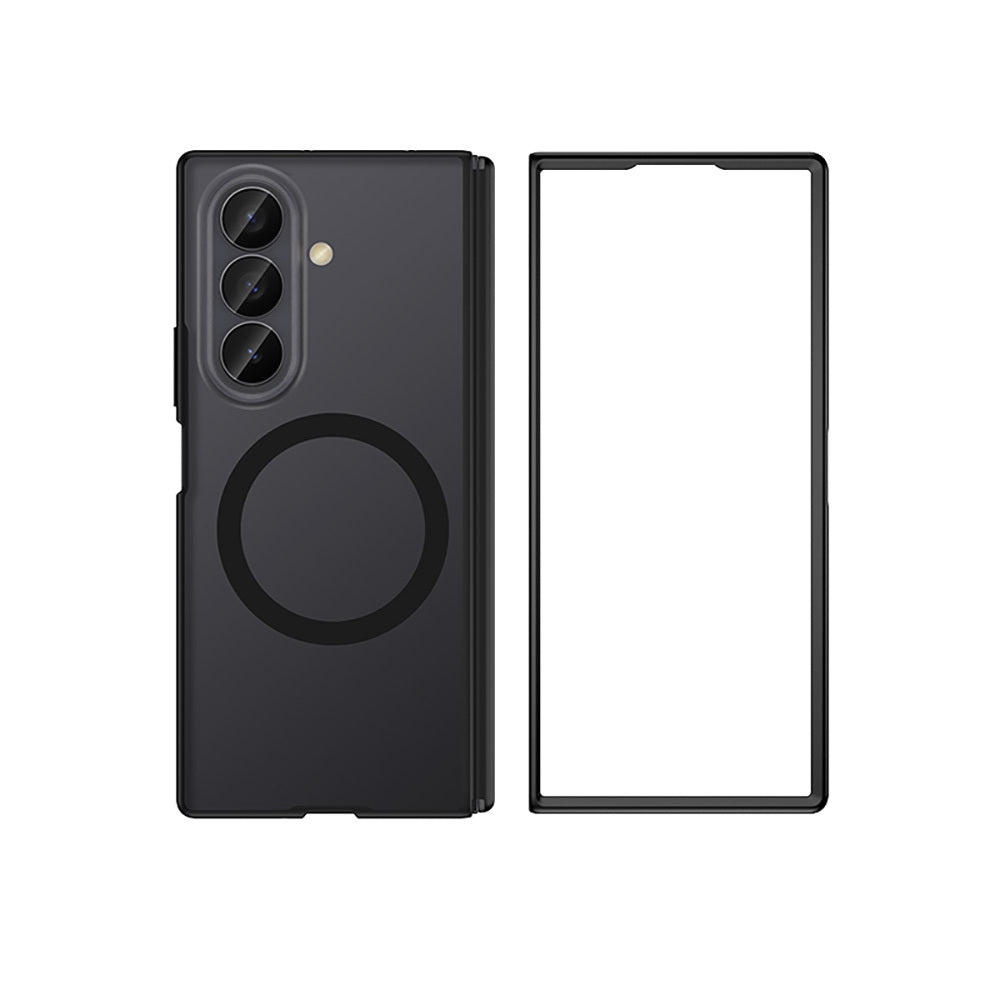 Galaxy Z Fold 8 Ultra Kılıf M-safe Şarj Özellikli Arkası Mat Sert PC Wlons Vena Kapak Siyah