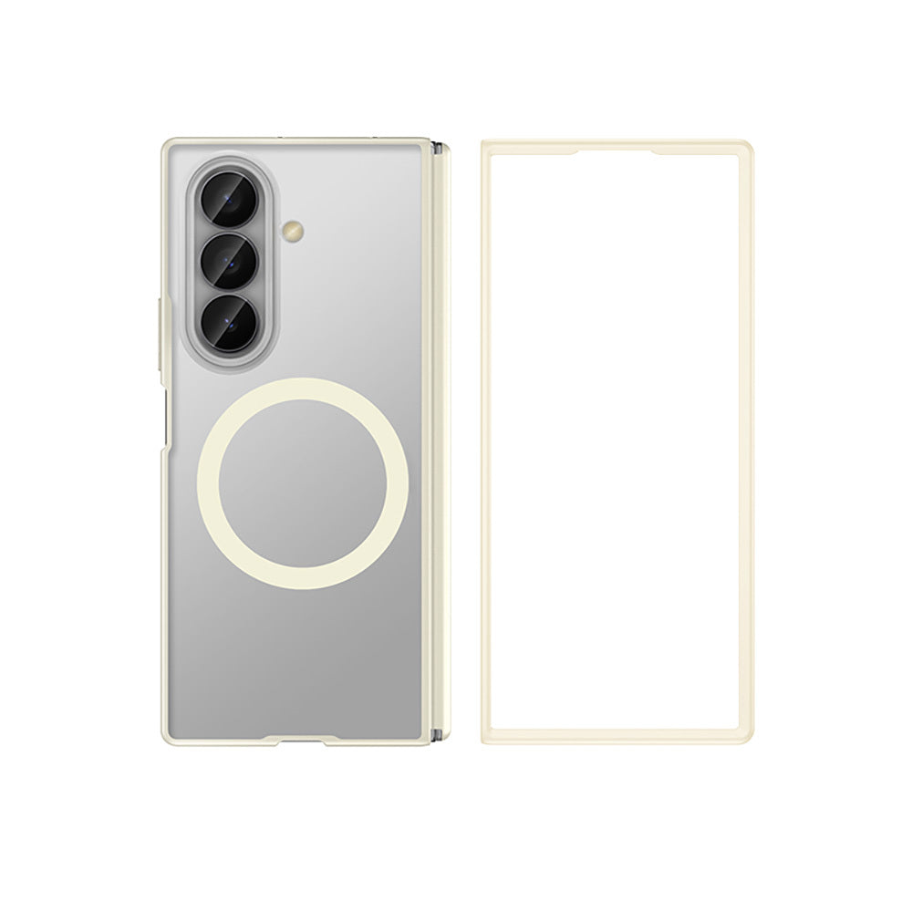 Galaxy Z Fold 8 Ultra Kılıf M-safe Şarj Özellikli Arkası Mat Sert PC Wlons Vena Kapak Açık Gri