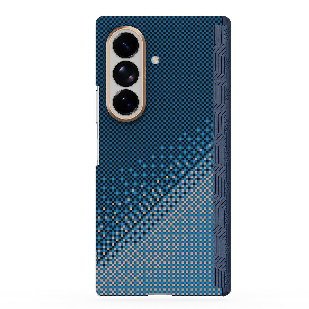 Galaxy Z Fold 8 Ultra Kılıf M-safe Şarj Özellikli Raptic Aramid SkinPro Serenity Serisi Kapak Lacivert
