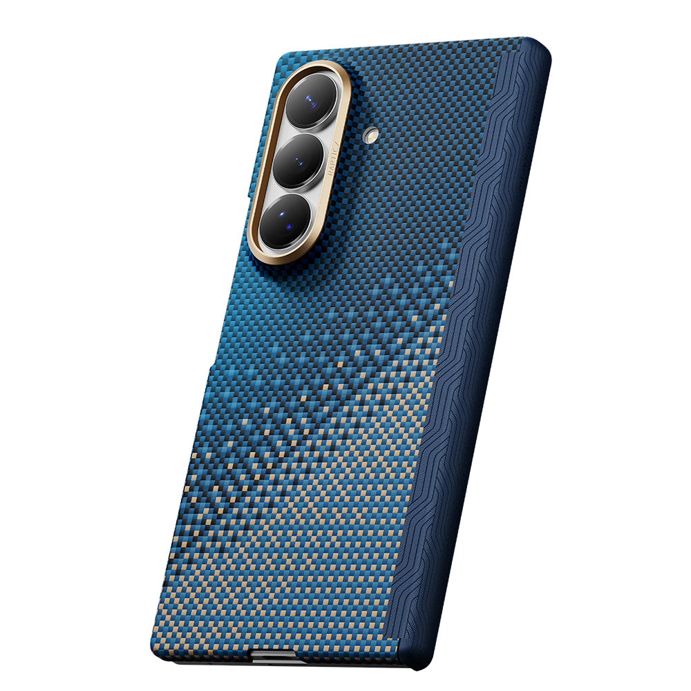 Galaxy Z Fold 8 Ultra Kılıf M-safe Şarj Özellikli Raptic Aramid SkinPro Serenity Serisi Kapak Lacivert