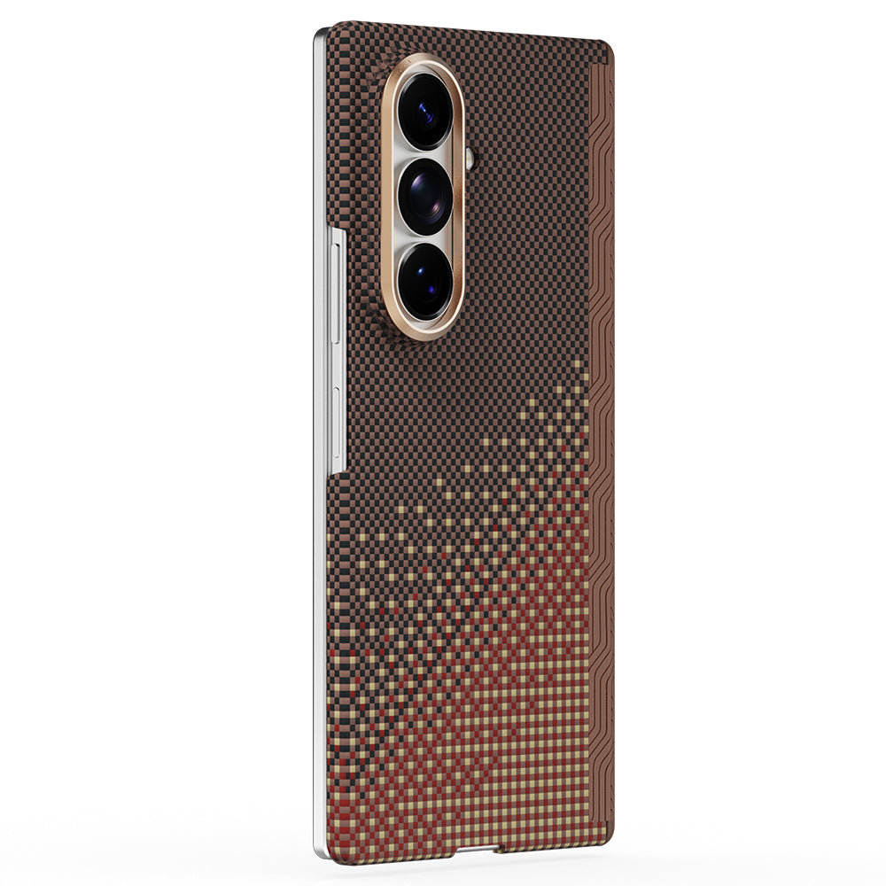 Galaxy Z Fold 8 Ultra Kılıf M-safe Şarj Özellikli Raptic Aramid SkinPro Serenity Serisi Kapak Kahverengi