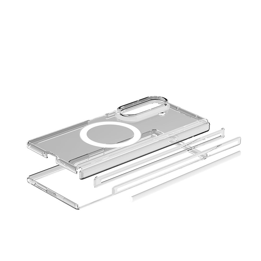 Galaxy Z Fold 8 Ultra Kılıf M-safe Şarj Özellikli Transparan Sert PC Wlons Pita Kapak Şeffaf