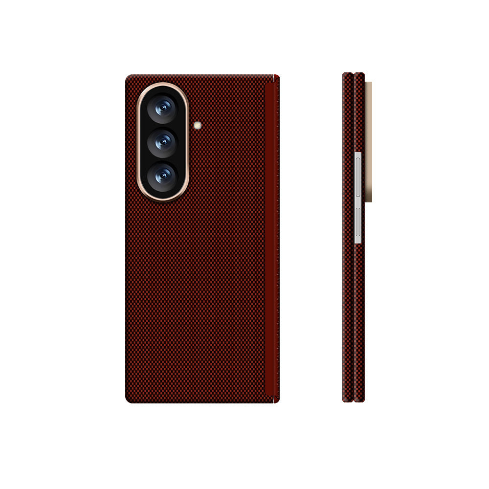 Galaxy Z Fold 8 Ultra Kılıf M-Safe Şarj Özellikli Zore Paris Zerre Sert PC Kapak Bordo