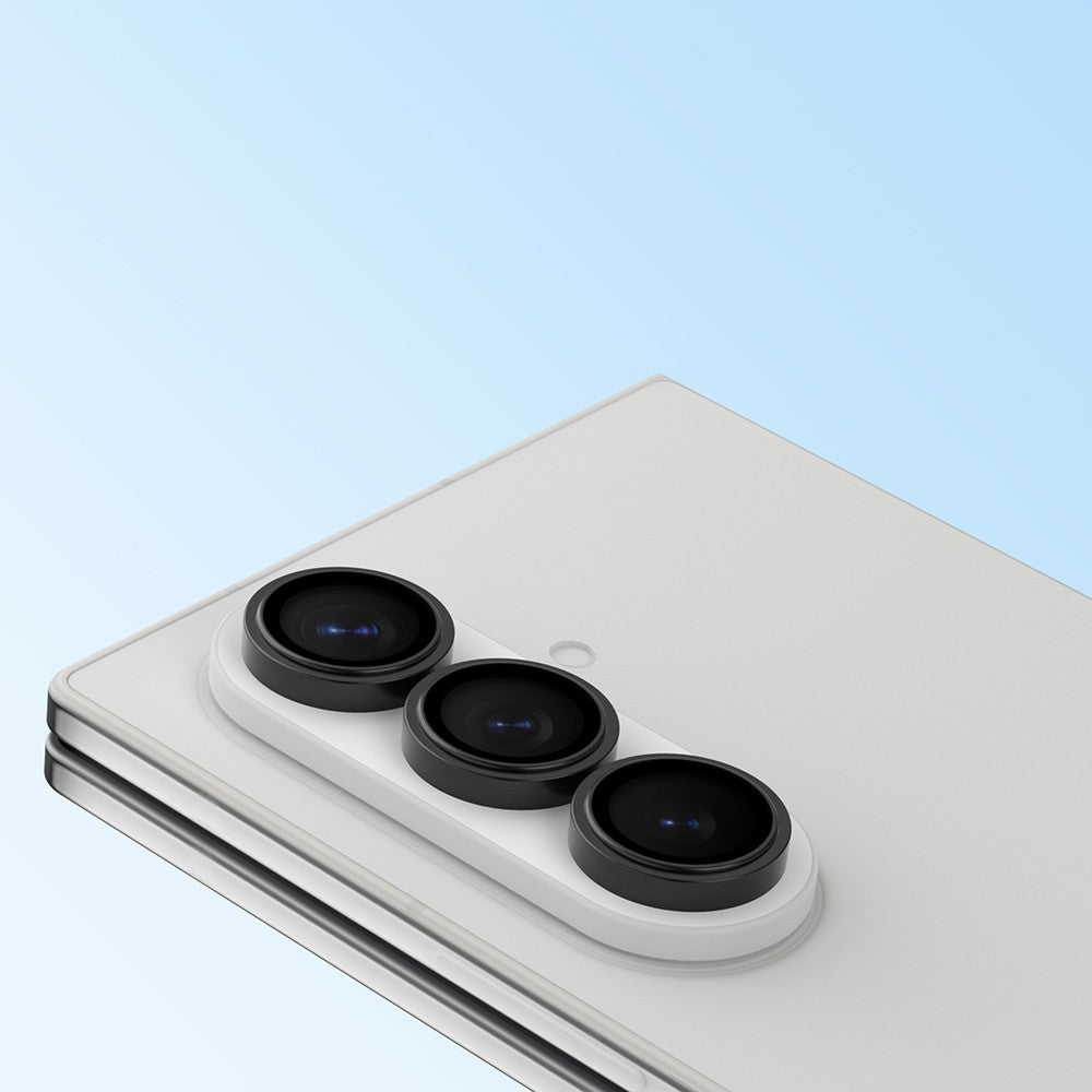 Galaxy Z Fold 8 Ultra Youngkit Alloy Original Parlama Önleyici Kamera Lens Koruyucu + Kolay Uygulama Aparatlı Siyah