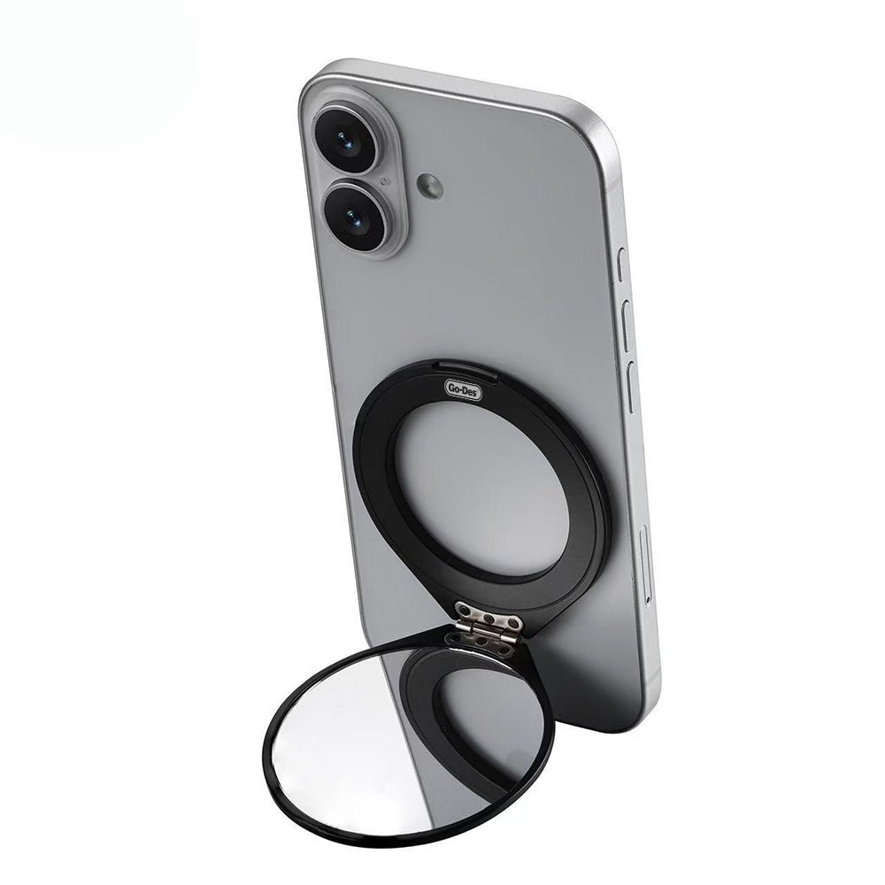 Go Des GD-G066 Makyaj Aynalı Magnetik Telefon Standı Siyah