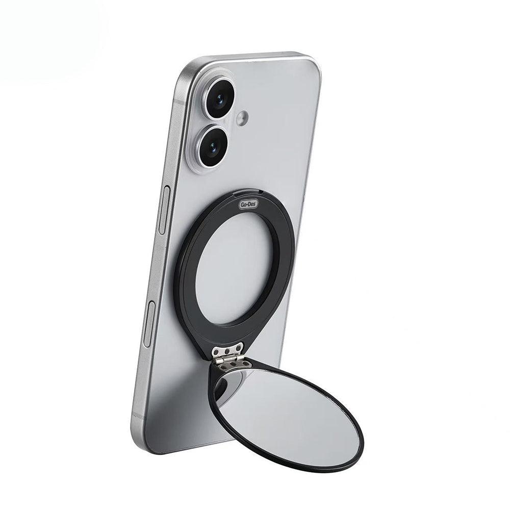 Go Des GD-G066 Makyaj Aynalı Magnetik Telefon Standı Siyah