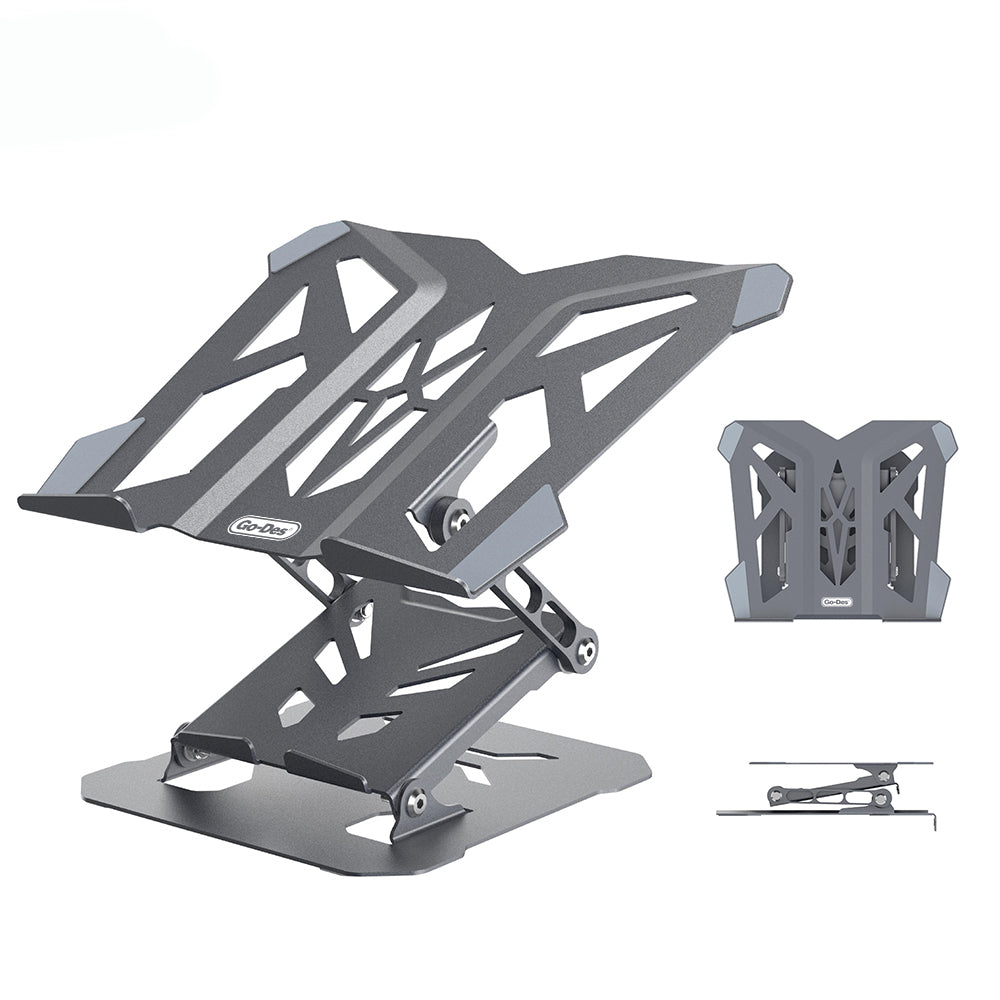 Go Des GD-HD286 Katlanabilir Ayarlanabilir Laptop Standı Gri