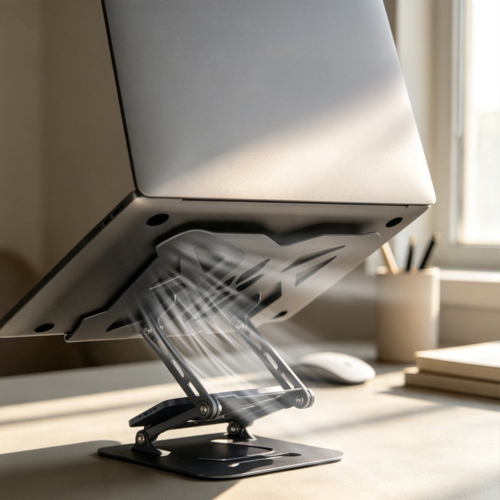 Go Des GD-HD286 Katlanabilir Ayarlanabilir Laptop Standı Gri