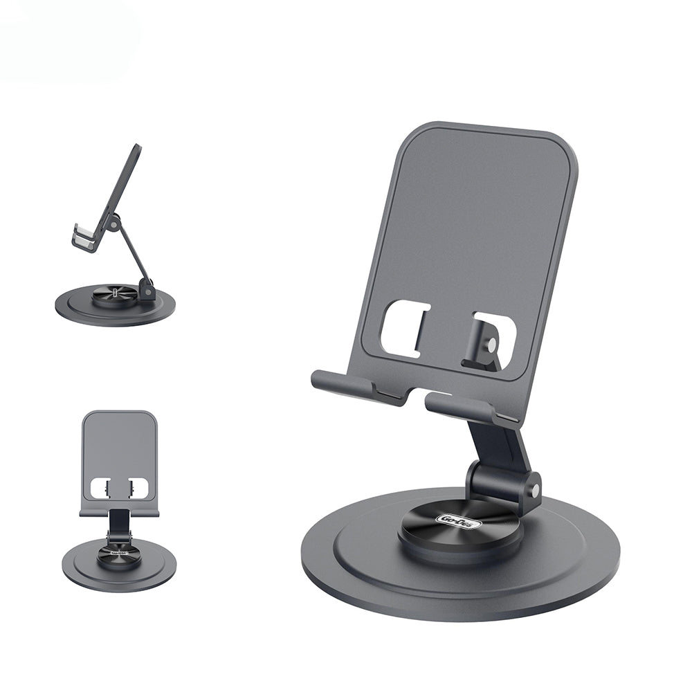 Go Des GD-HD371 Ayarlanabilir Katlanabilir 360 Derece Dönebilen Telefon ve Tablet Standı Gri