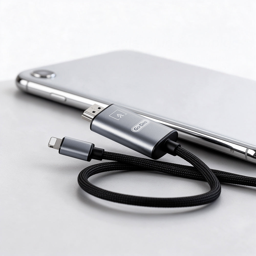 Go Des GD-HM812S HDTV Lightning to HDMI Ses ve Video Adaptörü Gri