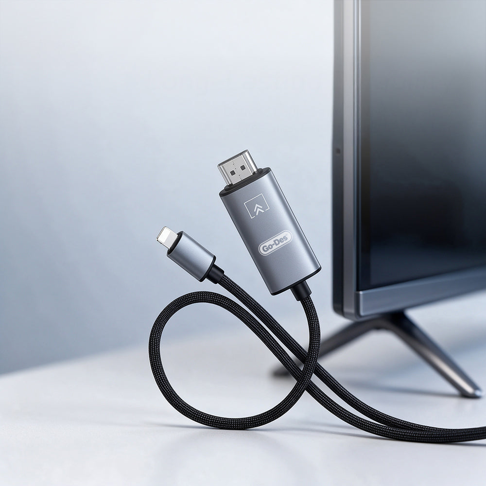 Go Des GD-HM812S HDTV Lightning to HDMI Ses ve Video Adaptörü Gri