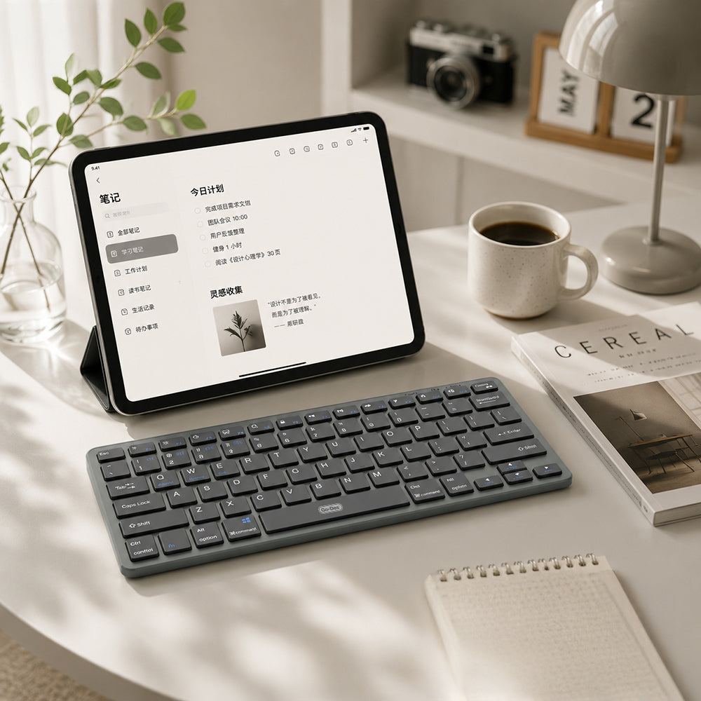 Go Des GD-KB325 Sessiz Tuş Tasarımlı Bluetooth Bağlantılı Kablosuz Klavye Siyah