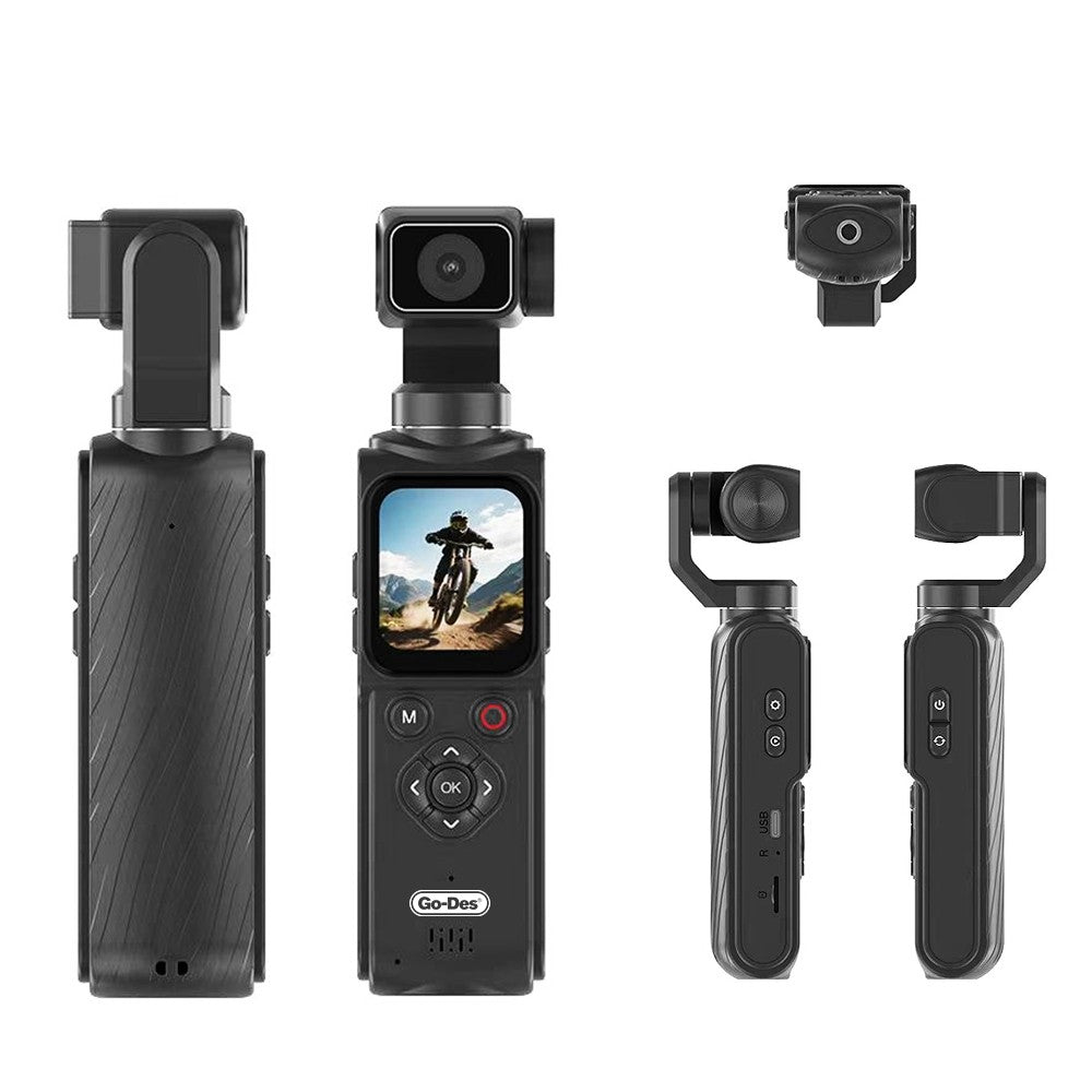 Go Des GD-ST121 4K Ultra HD 330 Derece Dönebilen Aksiyon Kamerası Siyah