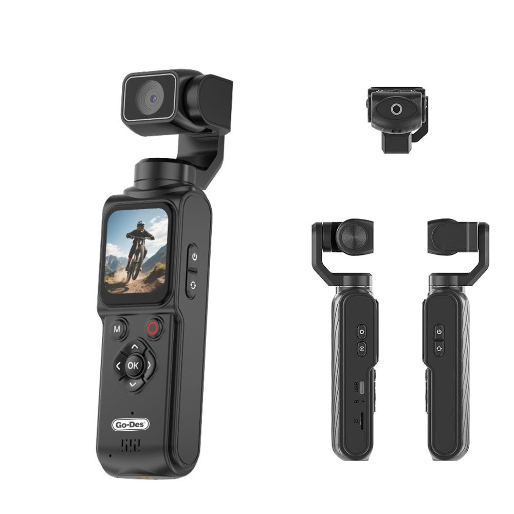 Go Des GD-ST121 4K Ultra HD 330 Derece Dönebilen Aksiyon Kamerası Siyah