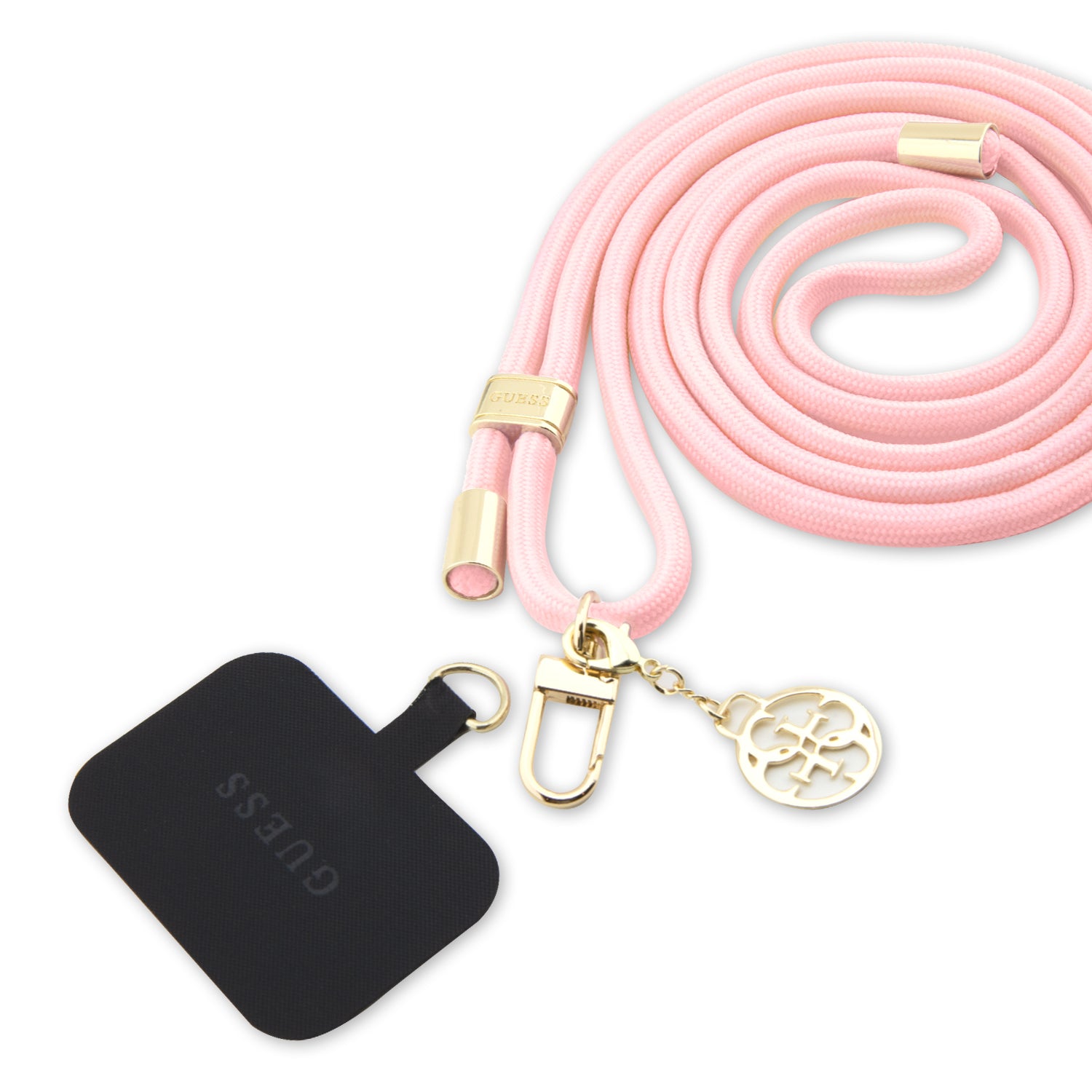 GUESS Metal Logolu Cep Telefonu Askı İpi Pembe