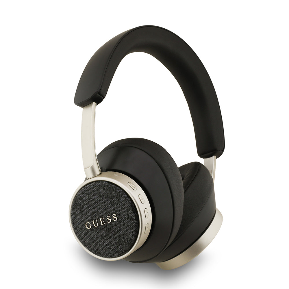 Guess Orjinal Lisanslı Ayarlanabilir 4G Desenli Metal Klasik Logolu Kulak Üstü Bluetooth Kulaklık Siyah