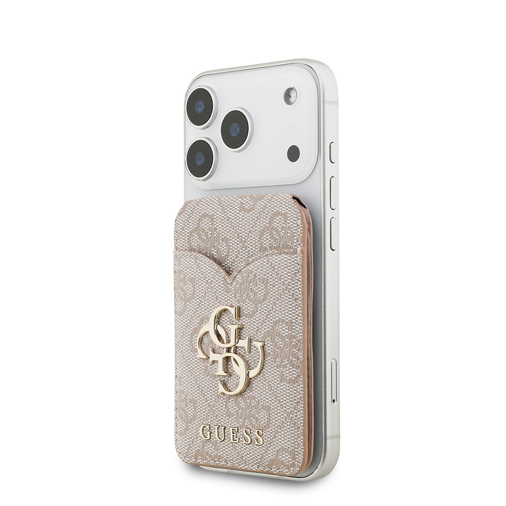 Guess Orjinal Lisanslı Aynalı Metal Büyük 4G Logolu Standlı Magnetik Kartlık Siyah
