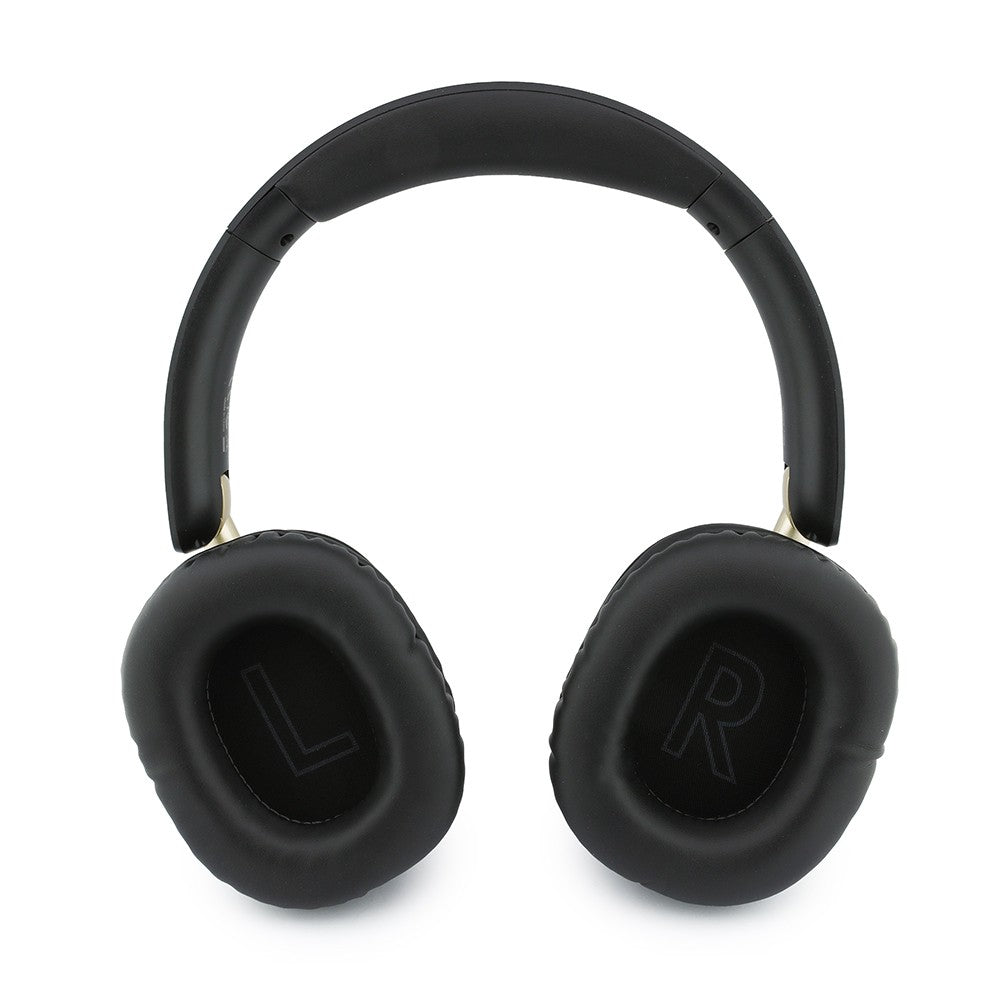 Guess Orjinal Lisanslı Metal Yazı Logolu Kulak Üstü Kulaklık ve Speaker Hoparlör 2in1 Set Siyah
