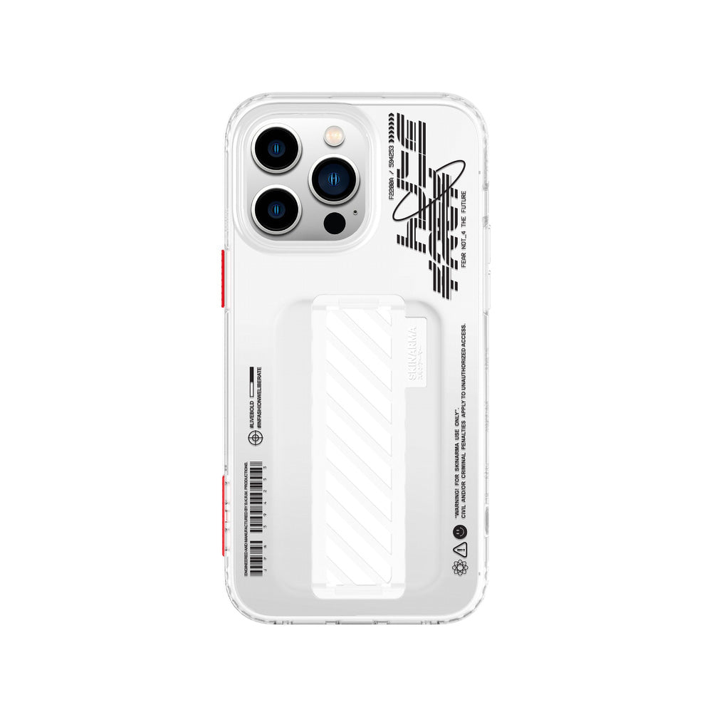SkinArma iPhone Şeffaf Desenli Standlı Kaze Şeffaf Kapak - enzaksesuar