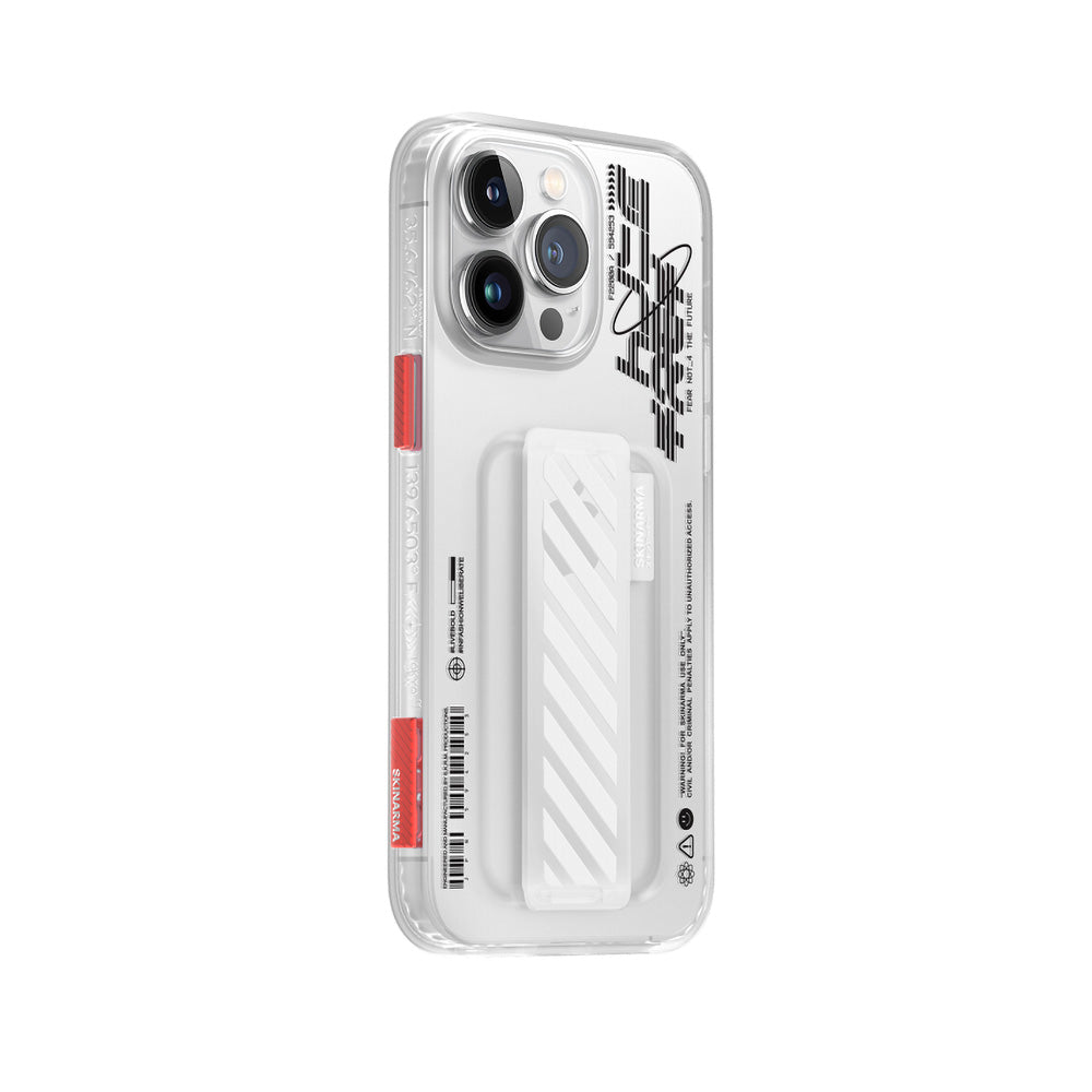 SkinArma iPhone Şeffaf Desenli Standlı Kaze Şeffaf Kapak - enzaksesuar