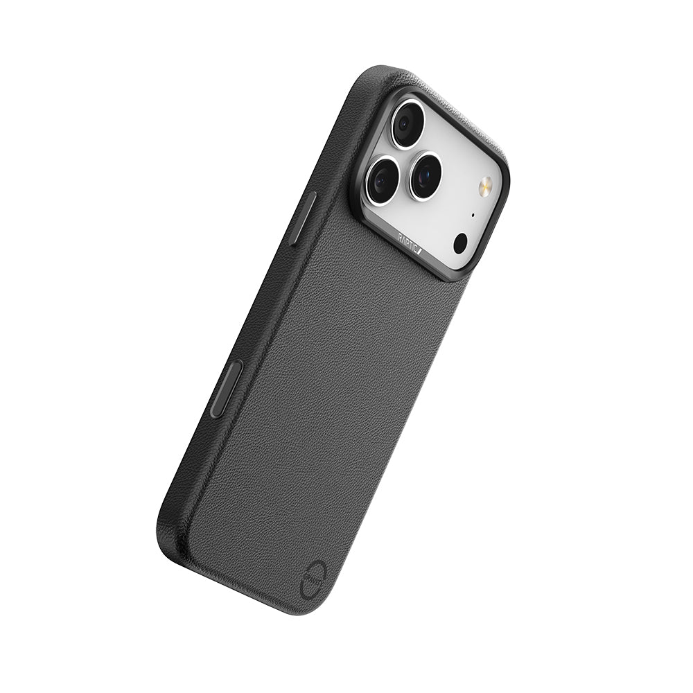 iPhone 17 Pro Kılıf M-Safe Şarj Özellikli Polimerik Deri Raptic Urban Nano Kapak Siyah