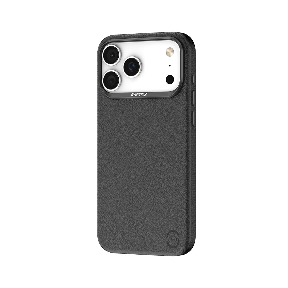 iPhone 17 Pro Kılıf M-Safe Şarj Özellikli Polimerik Deri Raptic Urban Nano Kapak Siyah
