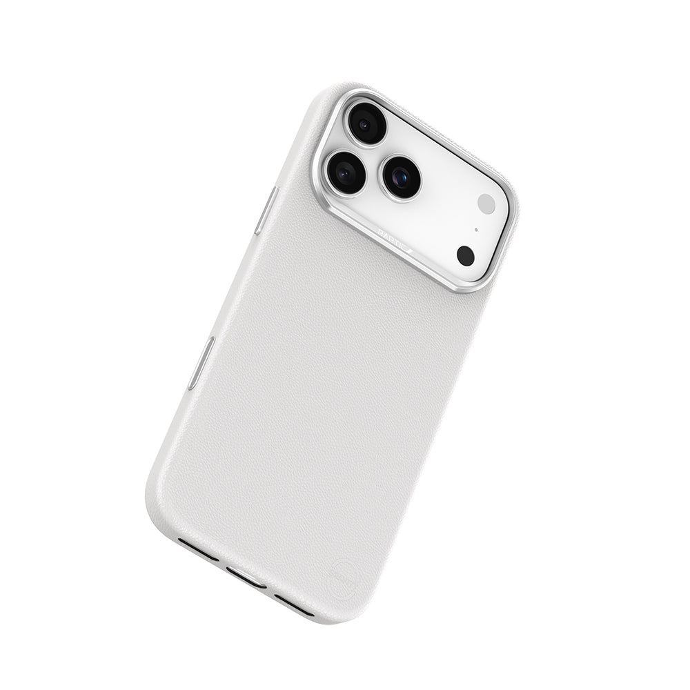 iPhone 17 Pro Kılıf M-Safe Şarj Özellikli Polimerik Deri Raptic Urban Nano Kapak Beyaz