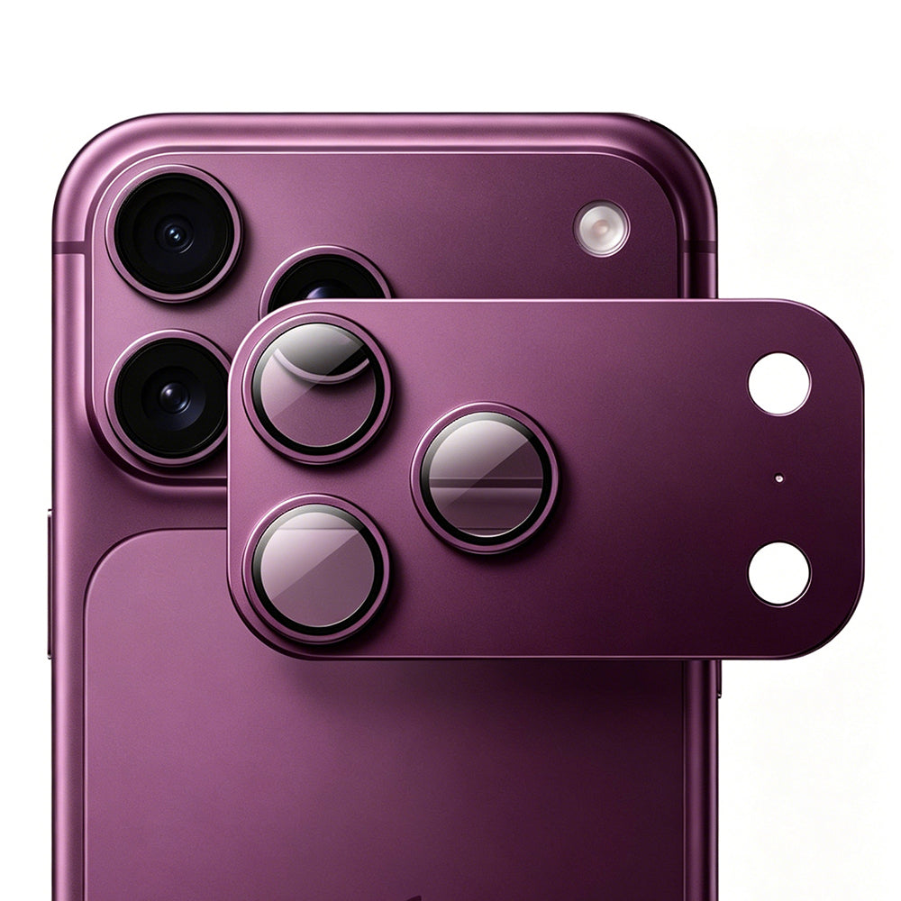 iPhone 18 Pro Max Mohseven Sapphire Alüminyum Safir Kamera Lens Koruyucu Mürdüm