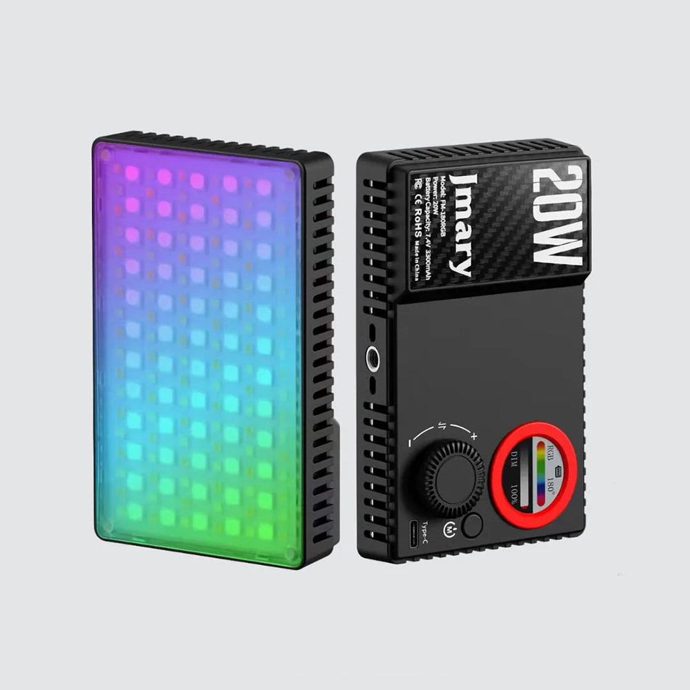Jmary FM-180RGB RGB Led Telefon-Kamera Üstü Aydınlatma Işığı 20W Siyah