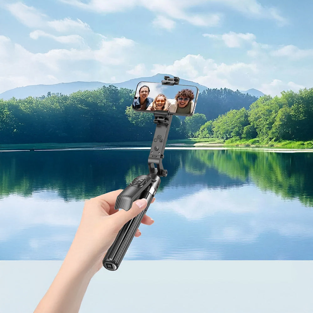 Jmary KT-299 360 Derece Dönebilen Kablosuz Kumandalı Tripod ve Selfie Çubuğu Siyah