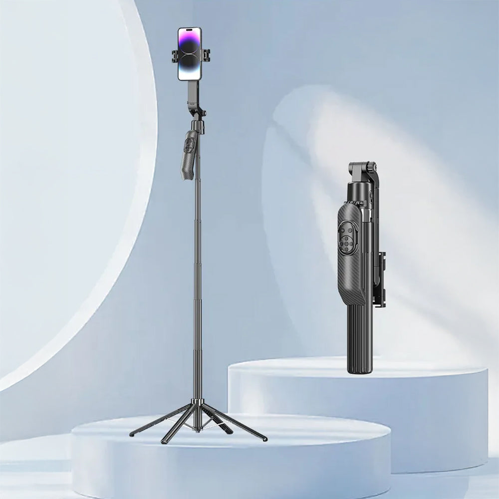 Jmary KT-299 360 Derece Dönebilen Kablosuz Kumandalı Tripod ve Selfie Çubuğu Siyah
